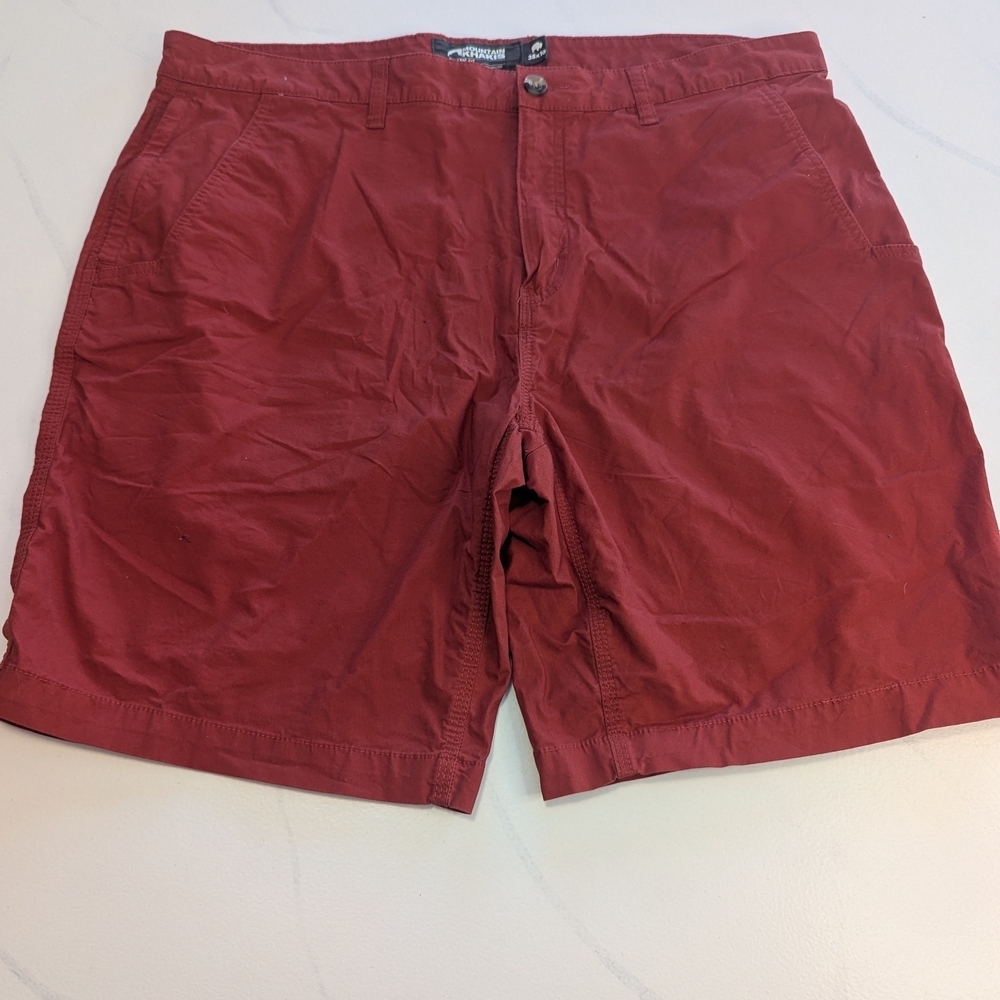 Mountain Khakis Stretch Brick Red Shorts Size 38x 10" Inseam Classic‎ Fit